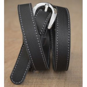 CEINTURE CUIR NOIR | La fine